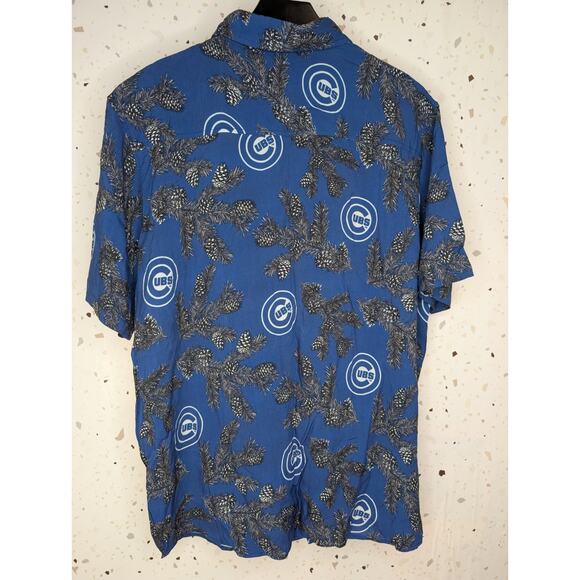 FOCO MLB Chicago Cubs Pinecone Men's Large Button Up Shirt - Picture 3 of 7